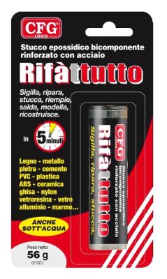 RIFATTUTTO stucco bicomponente EPOSSIDICO universale blister 56 gr