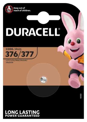 PILA SPECIALISTICA A PASTIGLIA ALL'OSSIDO D'ARGENTO (377) DURACELL