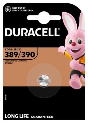 PILA SPECIALISTICA A PASTIGLIA ALL'OSSIDO D'ARGENTO (389/390) DURACELL