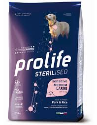 PL DOG ST SENS PORK & RICE M/L 12K