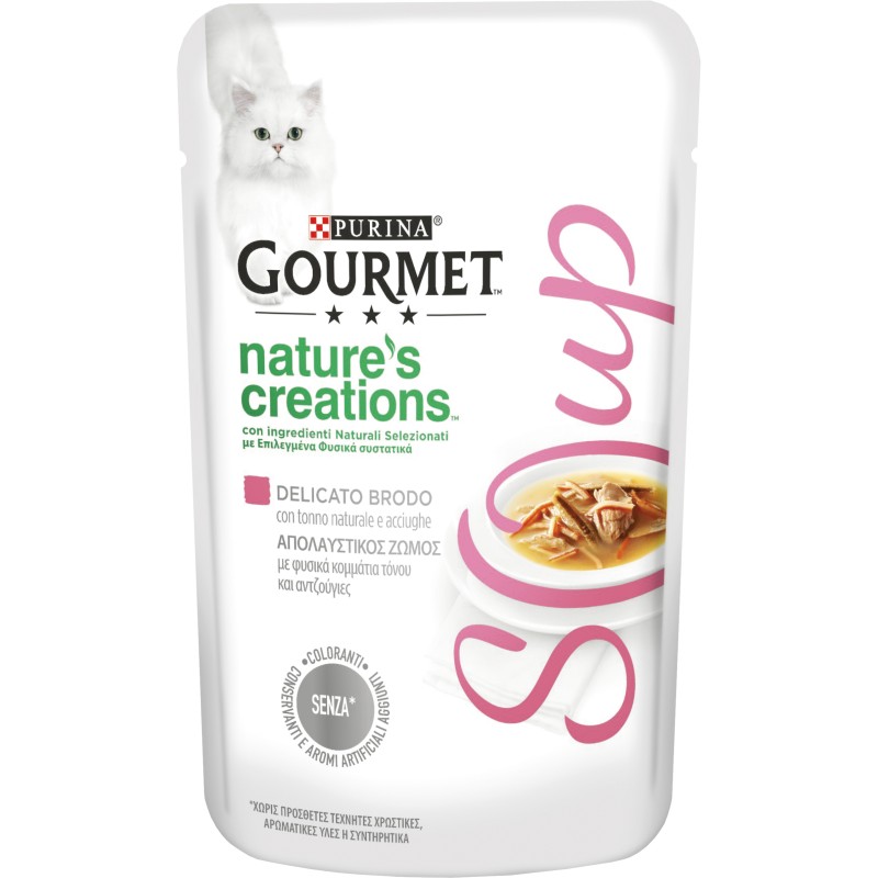 GOURMET NATURE'S CREATION SOUP TONNO E ACCIUGHE 32X40GR