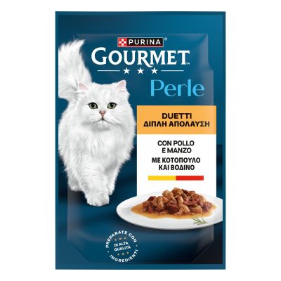 GOU.PERLE 26x85 GR. DUETTO POLLO E MANZO