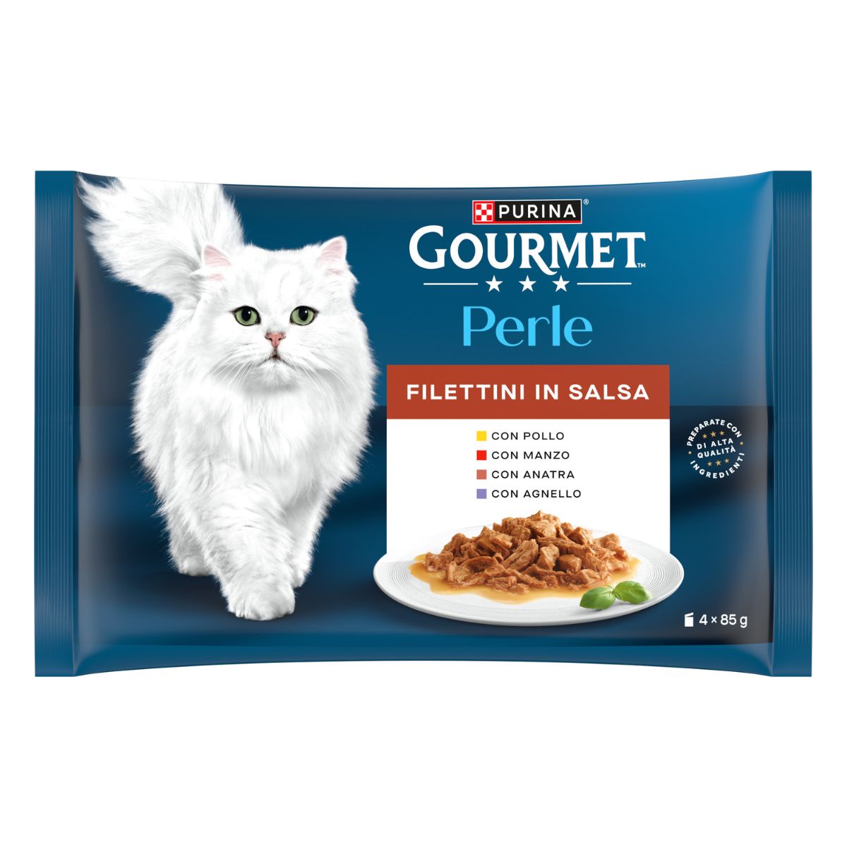 MULTIPACK GOU.PERLE 12 CT (4x85gr)FILETTI IN SALSA MA/PO/AG/AN