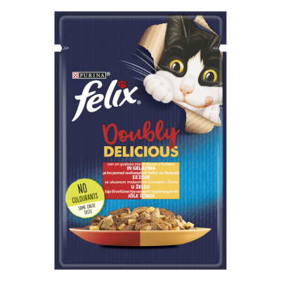 FELIX GHIOTTONERIE DOUBLY DELICIOUS MANZO E POLLAME 26X85GR