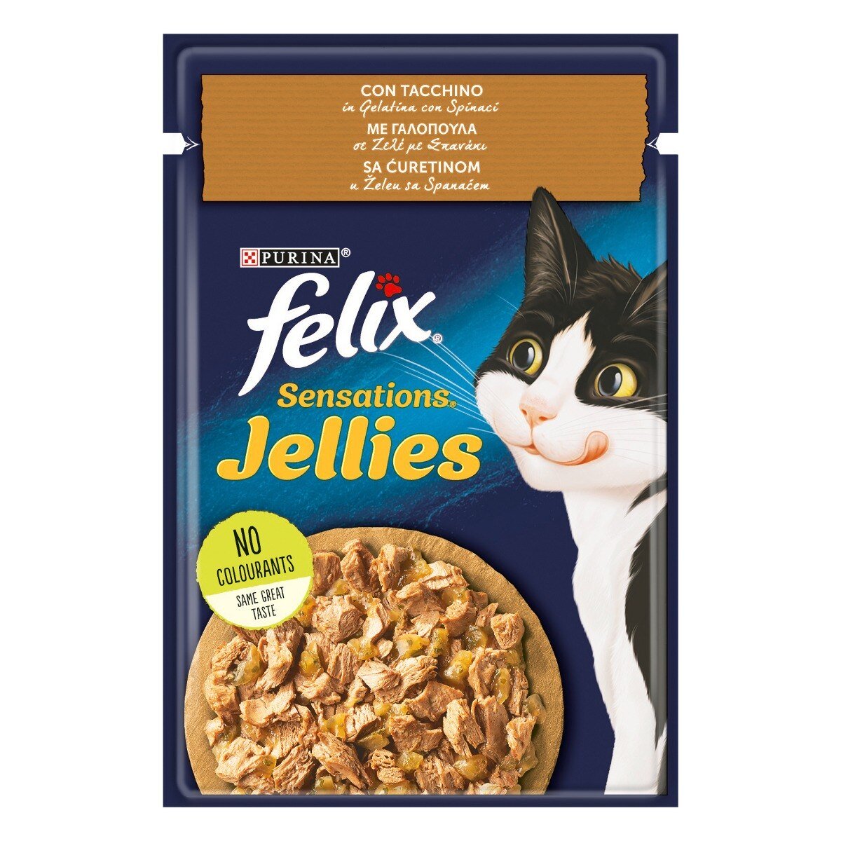 FELIX SENSATIONS TACCHINO IN GELATINA CON SPINACI 26X85GR