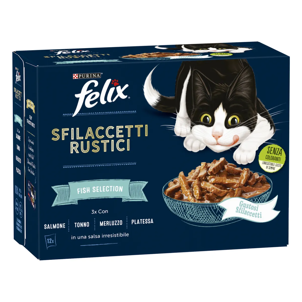 FELIX MULTIPACK SFILACCETTI RUSTICI FISH SELECTION 6(12X80GR)