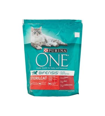 ONE CAT STERILIZED MANZO & FRUMENTO 8X800GR