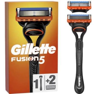 GILLETTE RASOIO UOMO FUSION5 A 5 LAME CON 2 TESTINE DI RICAMBIO