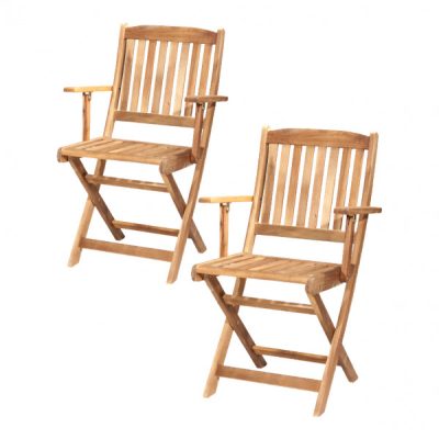 LINEA LEGNO GARDEN COPPIA SEDIE PIEGH C/BRACC