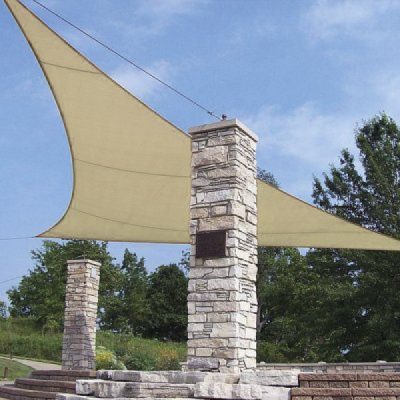 TENDA VELA TRIANGOLARE 5X5X5 ECRU