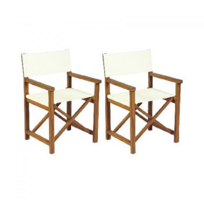 LINEA LEGNO GARDEN  COPPIA SEDIE REGISTA BIANCO