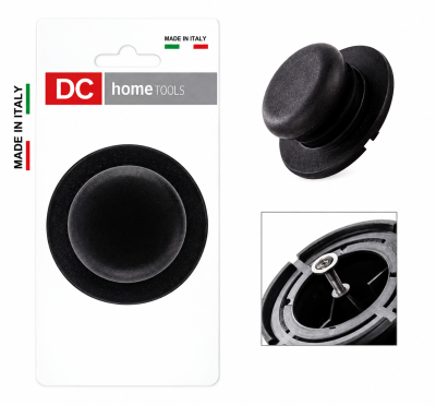 DC CASA POMELLO COPERCHIO A VITE IN PP NERO