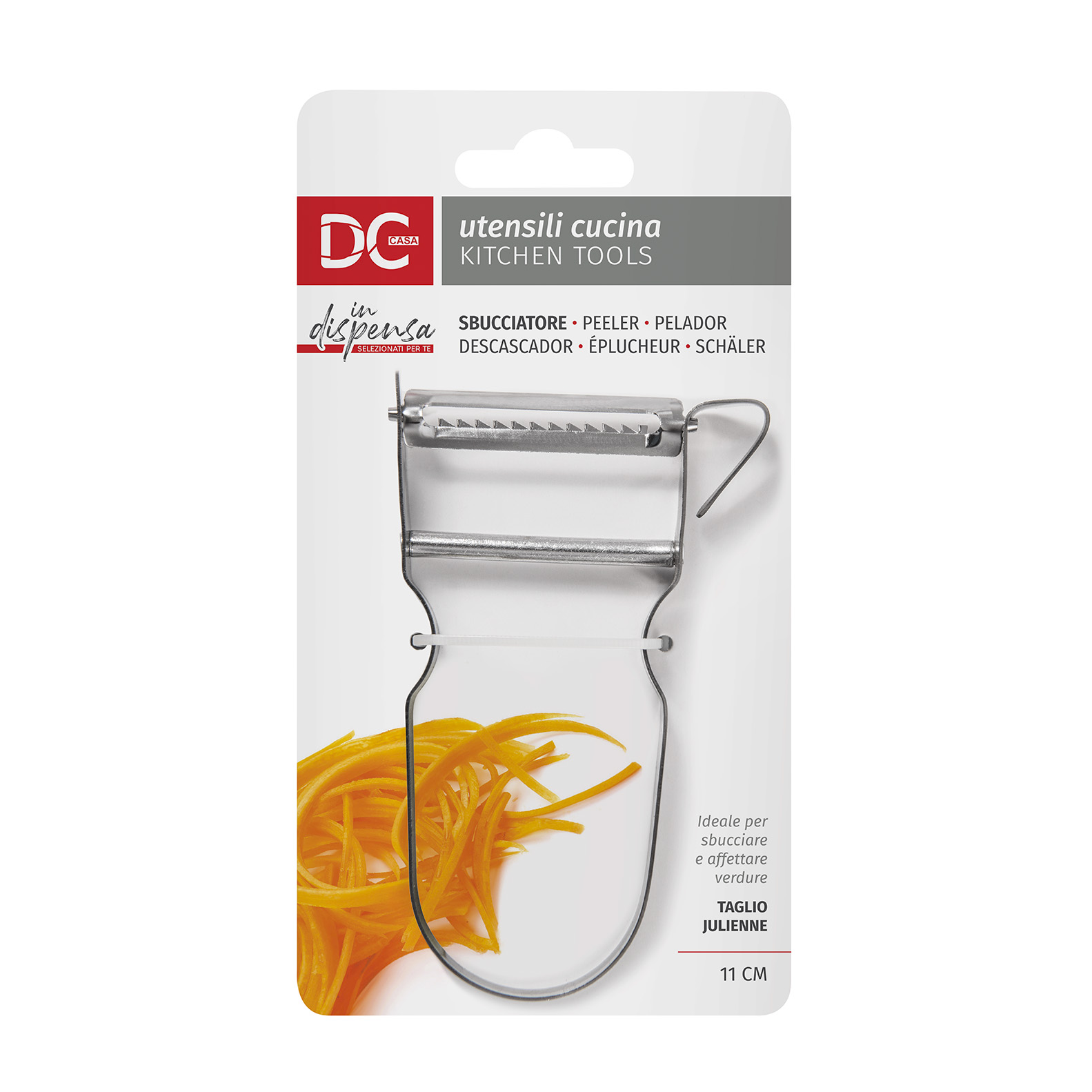 DC CASA SBUCCIATORE T/JULIENNE ACCIAIO 11X7X1.3CM