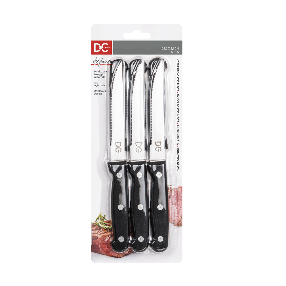 DC CASA COLTELLO BISTECCA 21.5X2.1CM 6PZ