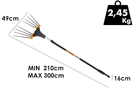 SCUOTITORE BOMBER 12V VERS L PROLUNGA TELESCOPICA 2,1-3,0 MT LARG 300 MM