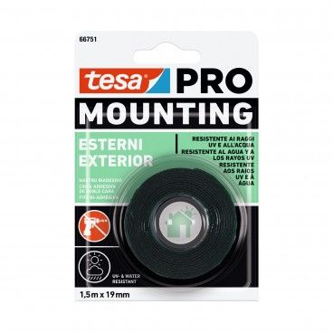 MOUNTING PRO NASTRO BIADESIVO PER ESTERNI 1.5M X 19MM