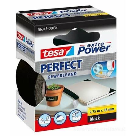 NASTRO ADESIVO TELATO NERO 2,75M X 38MM