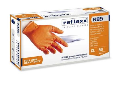 GUANTO NITRILE ARANCIO N85 TAGLIA XL 50 PEZZI SENZA POLVERE