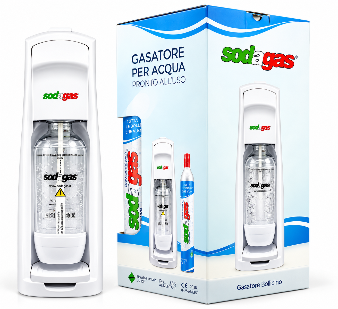 KIT GASATORE BOLLICINO BIANCO