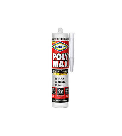 BOSTIK POLY MAX HIGH TACK EXPRESS CRISTAL CARTUCCIA 300GR