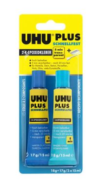 UHU PLUS 5 MINUTI BLISTER 30ML (2x15ML)