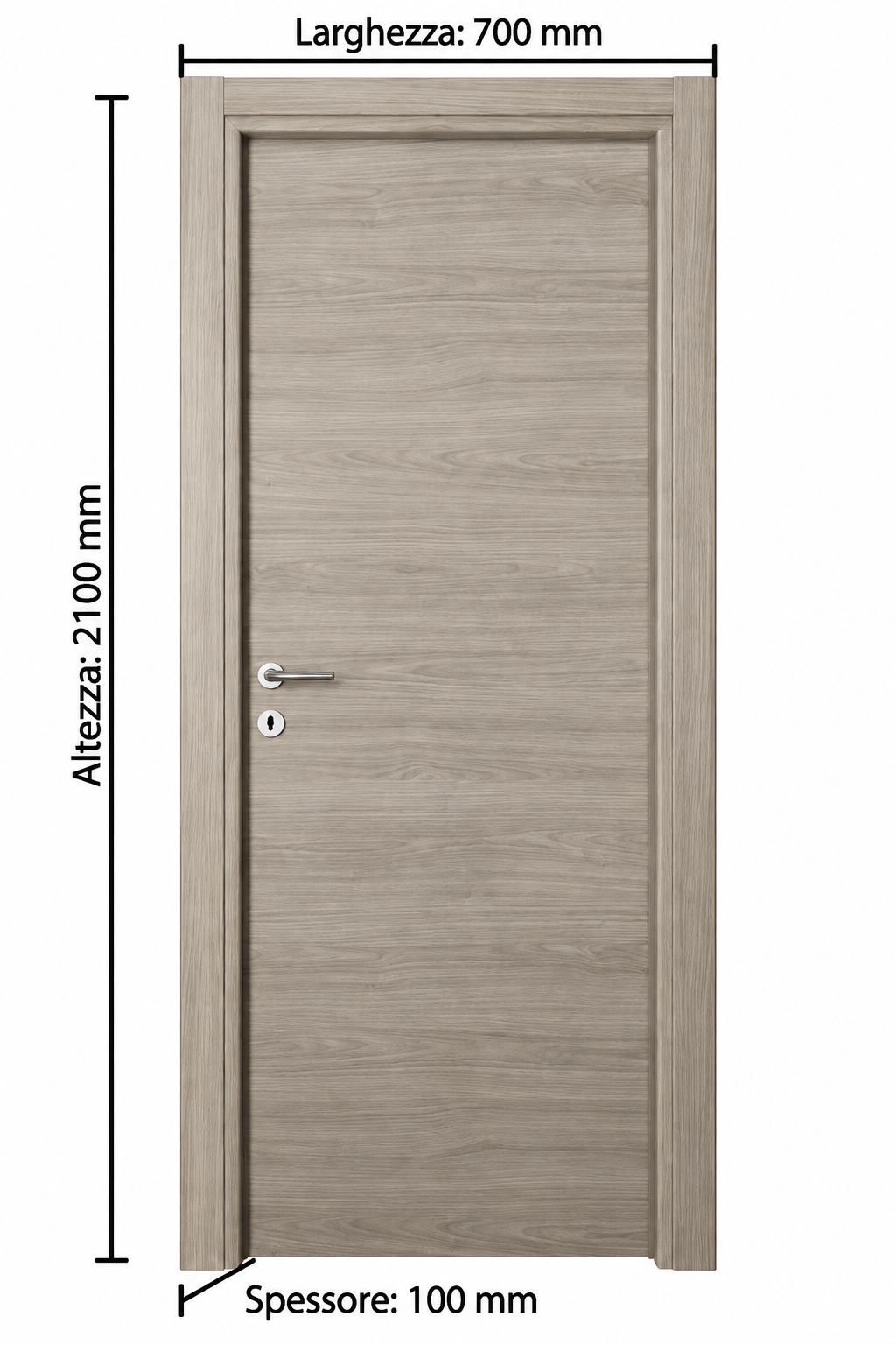 Porta Tua Mandorla Battente Misura 210x70 Cm - immagine 2