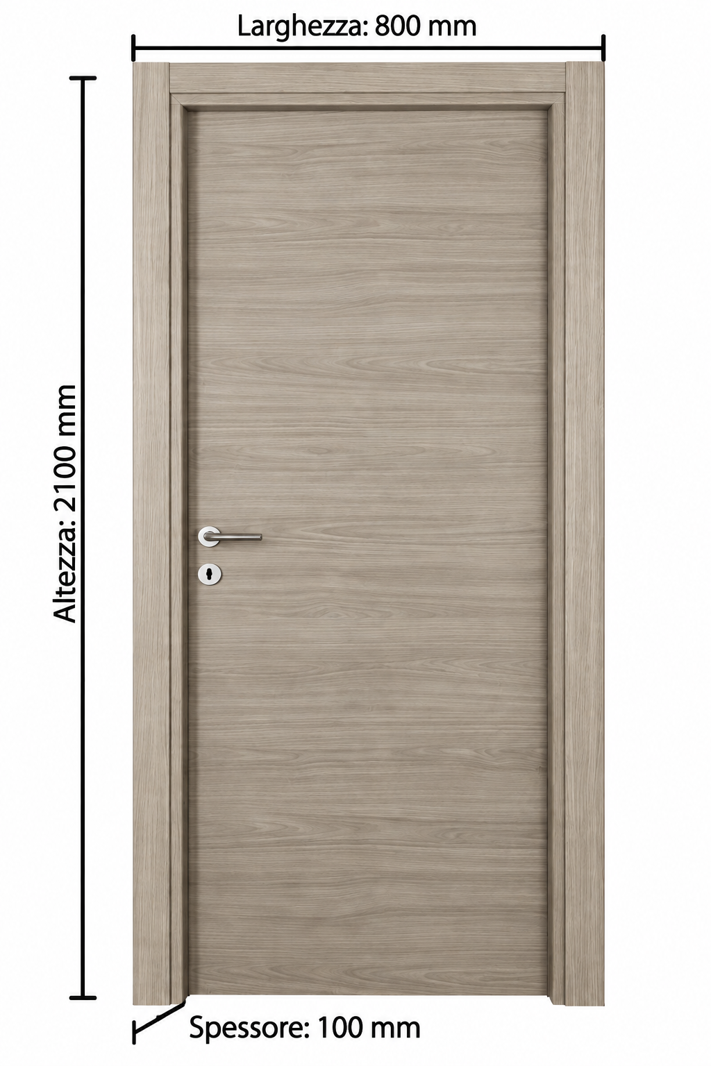 Porta Tua Mandorla Battente Misura 210x80 Cm - immagine 2