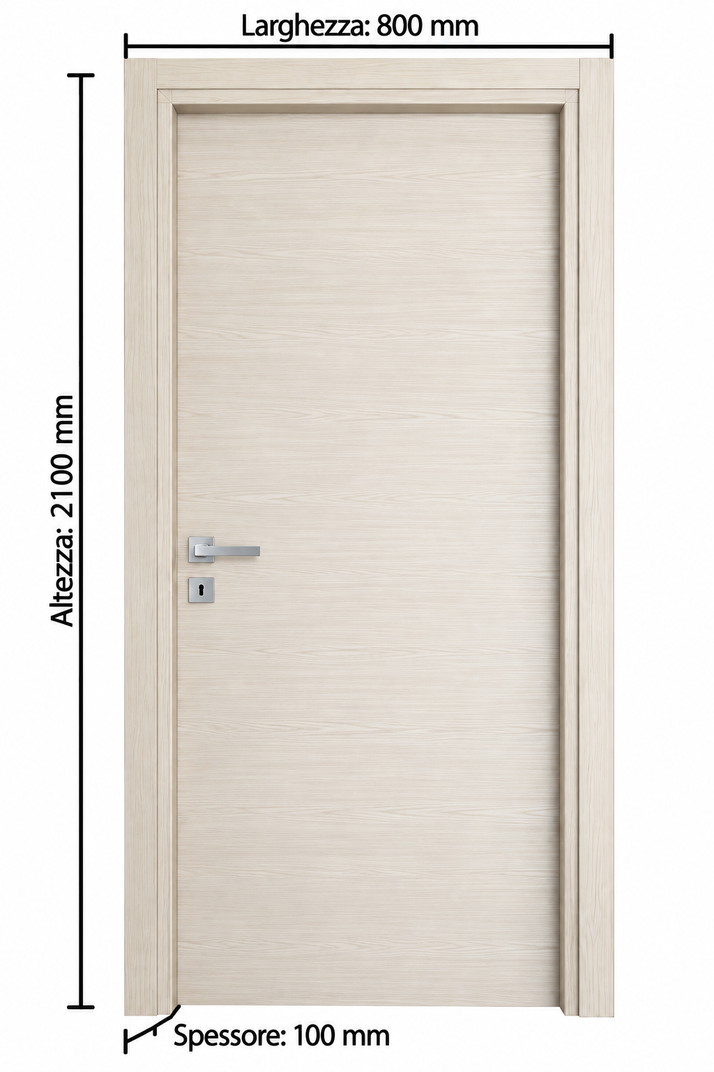 Porta Tua Quarzo Battente Misura 210x80 Cm - immagine 2