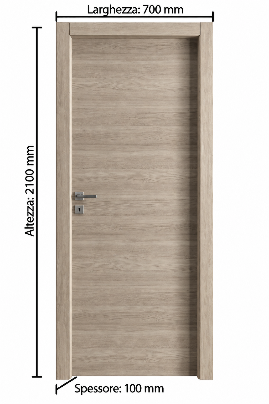 Porta Easy Cipria Battente 210x70 Cm - immagine 2
