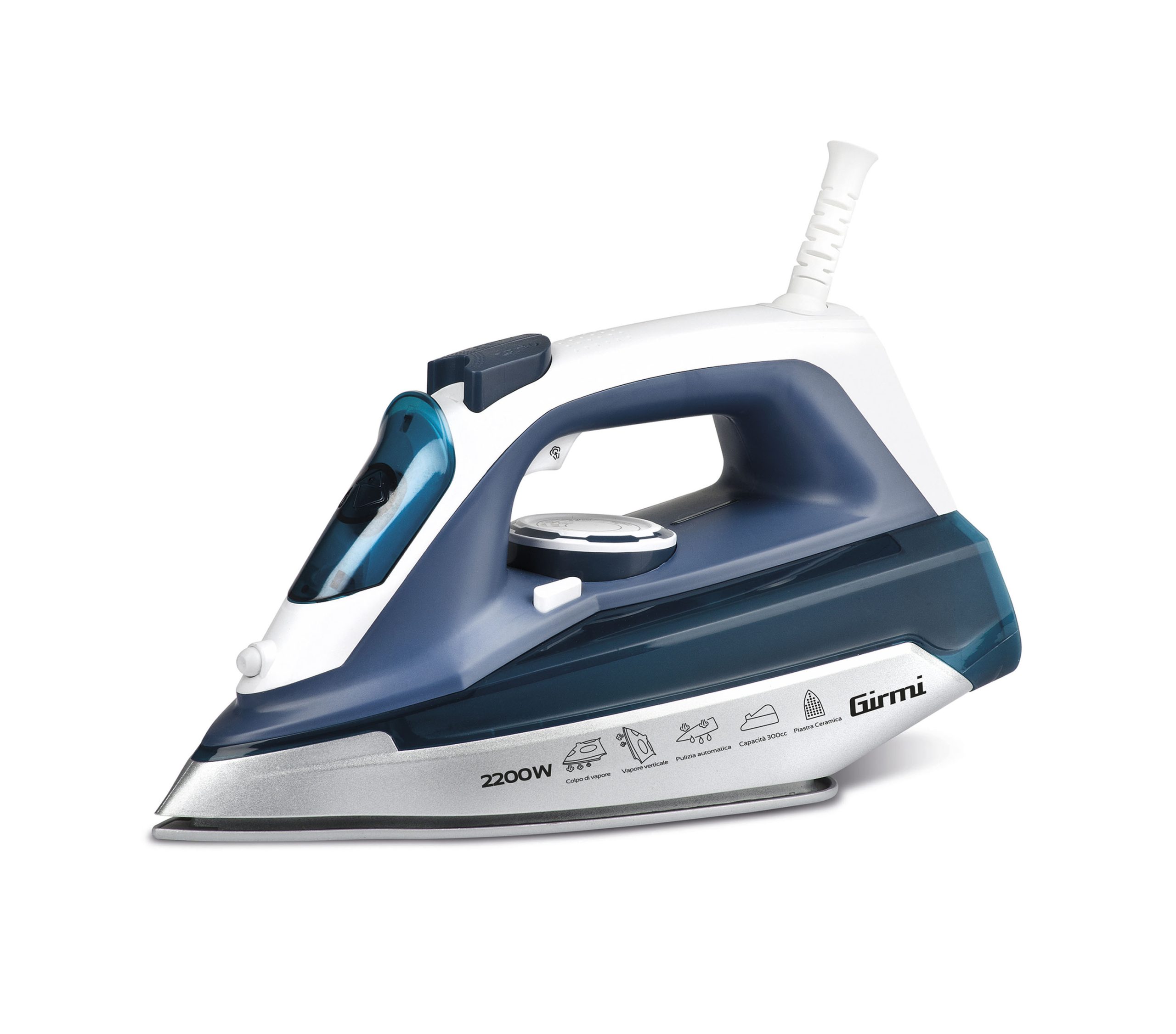 FERRO DA STIRO A VAPORE 300CC 2200W SELF-CLEAN PIASTRA IN CERAMICA