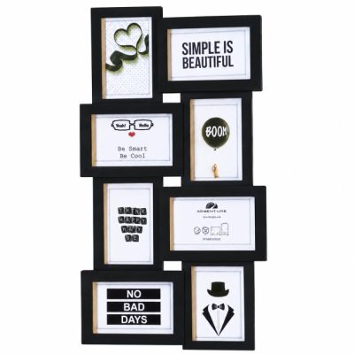 MULTIFOTO EASY 8 POSTI 30X58CM PVC NERO