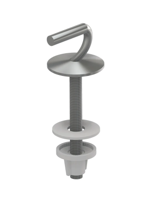 H025 - Cerniera a S Inox : fissa e avvitabile dal basso