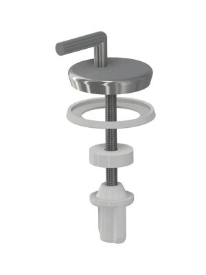 H057 - Cerniera Inox : regolabile e avvitabile dal basso