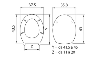 Sedile WC Start legno stampato Bianco - immagine 3