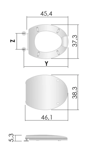 Sedile WC Mambo cern. estraibile inox H050 - immagine 3