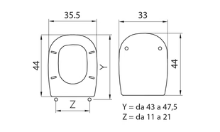 Sedile WC Square polytech Bianco - immagine 3