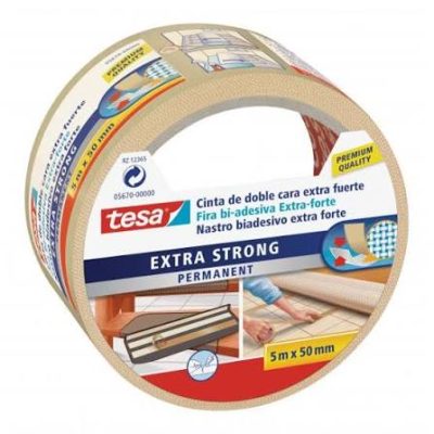 NASTRO BIADESIVO TELATO PER PAVIMENTI EXTRA FORTE 5MT X 50MM