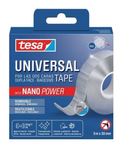 NASTRO BIADESIVO TRASPARENTE NANO POWER 3MT X 30MM