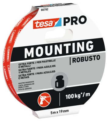 NASTRO BIADESIVO BIANCO MOUNTING PRO 5MT X 19MM
