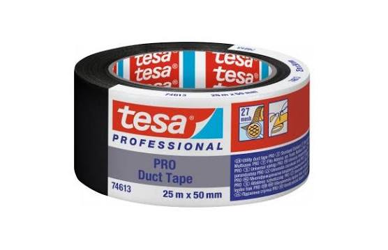 NASTRO AMERICANO TELATO NERO 25MT X 50MM