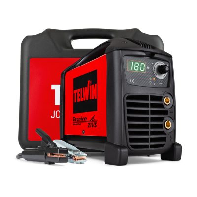 SALDATRICE INVERTER AD ELETTRODO MMA e TIG (INNESCO A STRISCIO) IN CORRENTE CONTINUA (DC) 180A CON DISPLAY DIGITALE, TECNICA 211/S 230V ACX + VALIGETTA PLASTICA