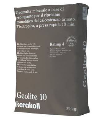 Geomalta minerale a base di Geolegante per il ripristino monolitico del calcestruzzo armato.