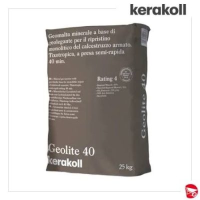 Geomalta minerale a base di Geolegante per il ripristino monolitico del calcestruzzo armato.