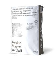Geomalta minerale a base di Geolegante per il ripristino monolitico del calcestruzzo armato.