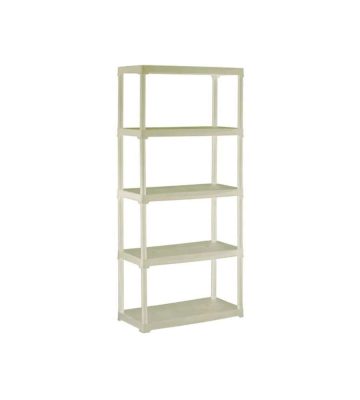 SCAFFALE IN POLIPROPILENE 5 RIPIANI ECRU 80X40X176CM