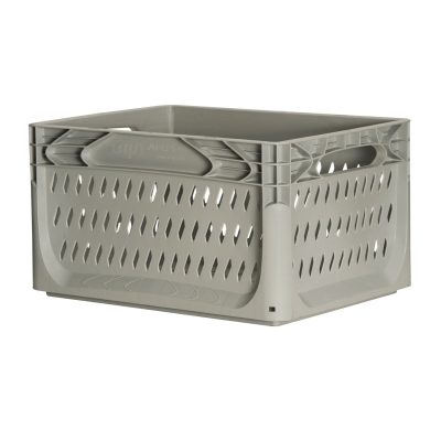 CONTENITORE INDUSTRIALE GRIGLIATO GRIGIO 40X30X22CM