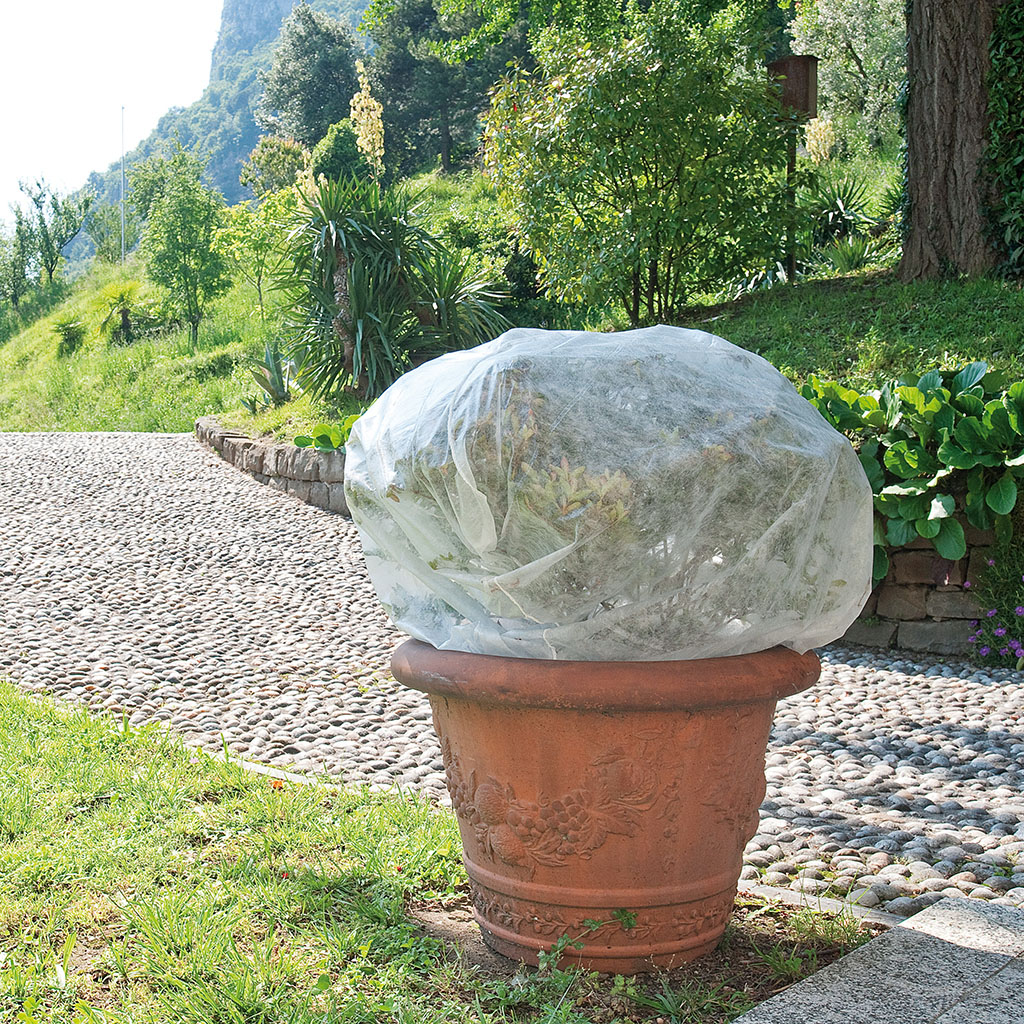 VELO PROTETTIVO SACCOCLIMA PER PIANTE PRETAGLIATO A FORMA DI SACCO 17 g/m², 0,6X1,6M 4 PEZZI