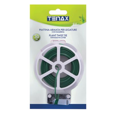 SOTTILE FILO DI ACCIAIO RICOPERTO CON PVC IN DISPENSER CON TAGLIERINA 30M