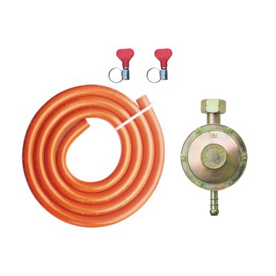 SET REGOLSTORE GAS TUBO COMPOSTO DA REGOLATORE BASSA PRESSIONE TARATURA VARIABILE 1200, TUBO GOMMA 1,5M E DUE FASCETTE STRINGITUBO