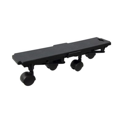 CARRELLO A PIANALE IN PLIPROPILENE NERO 360X100X80MM